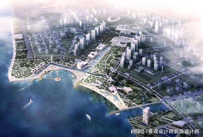 滨海公园海边沙滩景观设计案例效果图(图2)