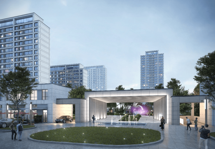 中国铁建西派宸樾(营销中心)规划公示装修效果图大阳台双卫生间(图2)