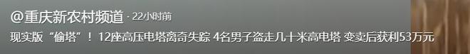四名男子盗走12座电塔总重上百吨以卖废铁的价格获取53万元(图14)