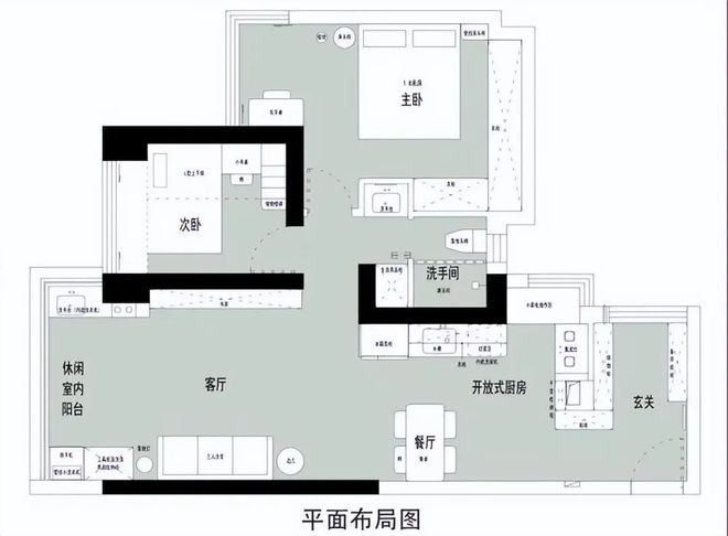 Kaiyun（中国体育）：78㎡极简风设计小小的空间拥有5大功能区细节一步到位！(图1)