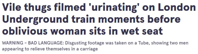全网震怒！网红在伦敦地铁座位撒尿“挑战”不知情乘客直接坐上去网友：包浆座椅比想象中更恶心(图8)