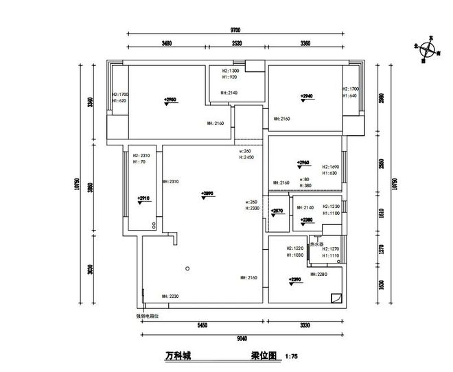 大横厅+观景阳台+多功能房98㎡现代简约三居室(图1)