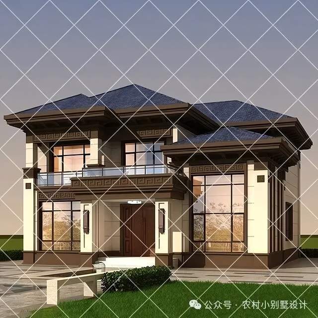 惊艳了全村！28款二层新中式自建房美得邻居天天来参观(图12)