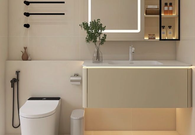 卫生间别做传统淋浴门了看看年轻人的做法别等装完砸了重装(图5)