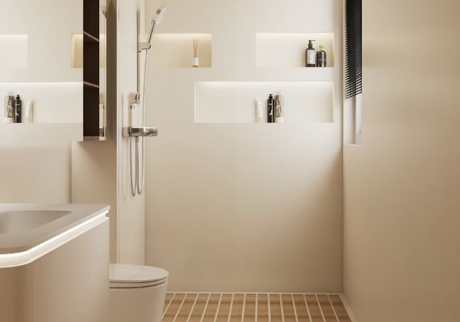 卫生间别做传统淋浴门了看看年轻人的做法别等装完砸了重装(图9)