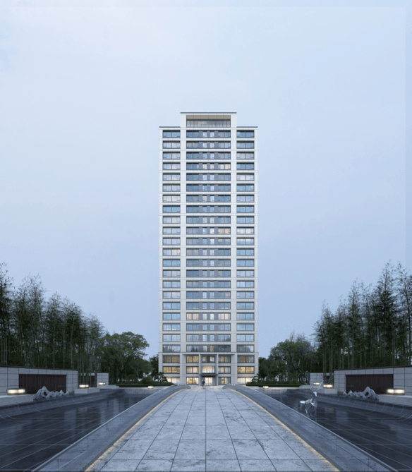 畅销商铺)中国铁建西派宸樾开发商装修效果图学校双卫生间(图4)